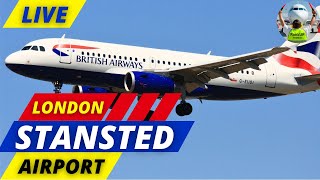 LIVE STANSTED Airport  Take offs and arrivals aviation liveairport live liveplanespotting [upl. by Ardnassak]