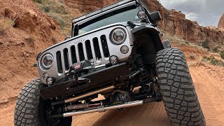 Pushing the Jeep to the limits on Pritchett Canyon in Moab Utah Easter Jeep Safari 2023 [upl. by Rika]