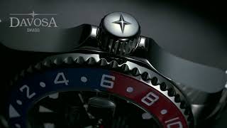 DAVOSA Swiss Ternos GMT Blue and Red Ceramic Bezel 16157106 amp 16157160  USA Official Distribution [upl. by Forward]