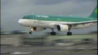 Crosswind landings at Dublin Airport 2 [upl. by Anoblav593]