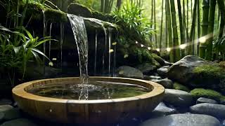 🎋😌 Bamboo Tranquility Relaxing Music and Water Flow for Deep Sleep and Meditation [upl. by Madalyn]