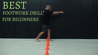 Best Footwork Drill for Beginners  MMA Muay Thai Boxing amp Kickboxing [upl. by Hu]