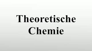 Theoretische Chemie [upl. by Anivad716]