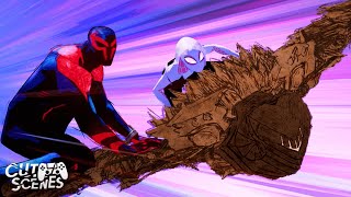 Spider 2099 amp SpiderWoman Join SpiderGwen against Vulture  SpiderMan Across the SpiderVerse [upl. by Nailuj123]