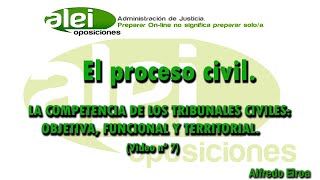 La competencia de los Tribunales civiles objetiva funcional y territorial La declinatoria [upl. by Neslund]