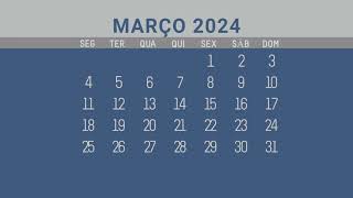 Agenda Fiscal março de 2024 [upl. by Aerdnak]