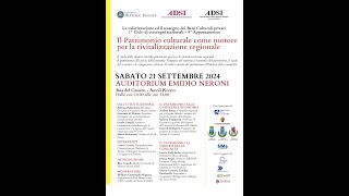 La valorizzazione ed il sostegno dei Beni Culturali privati  1° Ciclo di convegni nazionali [upl. by Nosreffej533]