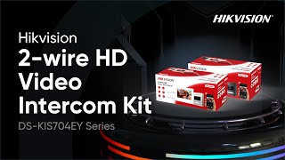 Hikvision 2wire HD Video Intercom Kit DS KIS704EY Unboxing amp Demo [upl. by Fanchet854]