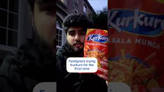 Foreigners Trying Kurkure For The First Time 🇮🇳 foodvideos food funny foodie kurkure [upl. by Norling773]