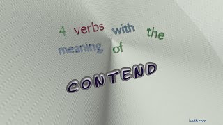 contend  7 verbs with the meaning of contend sentence examples [upl. by Salvadore835]