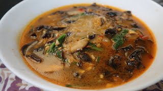 How I made black fungus soup with back mushroom  香菇秋木耳  khapse  Palddis home food series 20 [upl. by Sobel]