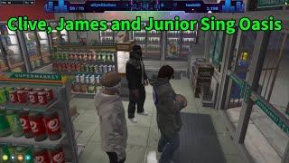 Clive James and Junior Sing Oasis Songs Karaoke  NoPixel 40 GTA RP [upl. by Aneehsal]