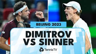 Grigor Dimitrov vs Jannik Sinner Extended Highlights  Beijing 2023 [upl. by Yahsan506]