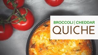 KETO Broccoli amp Cheddar Quiche  Gluten  Grain Free  Nut Free [upl. by Nodnelg]