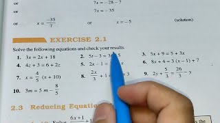 Linear Equations in One Variable Ex 21 Chapter 2  Class 8th Maths New Book  New Edition 2023 [upl. by Aret965]