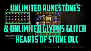 Witcher 3 Hearts Of Stone Glitches  Unlimited RuneStones amp Glyphs  Unlimited MONEY Glitch [upl. by Aneerak]