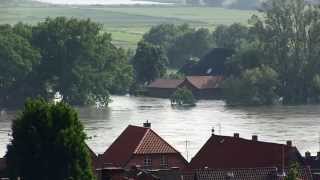 Lauenburg  ElbeHochwasser 2013  RuferSicht nach Hohnstorf [upl. by Theo]