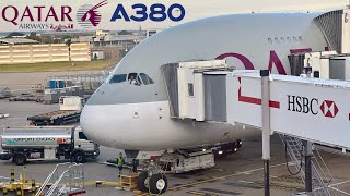 4K Qatar Airways A380 Economy Class 🇬🇧 London LHR  Doha DOH 🇶🇦 FULL FLIGHT REPORT [upl. by Nogras98]