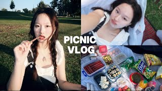 🧺 Picnic Vlog friends picnic eats cooking games skincare night [upl. by Aihsikal247]