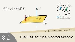 82 Die Hessesche Normalenform  Abstand eines Punktes von einer Ebene [upl. by Eldon]