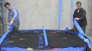 Oz Trampolines Trampoline Net amp Enclosure Assembly Part 3 [upl. by Elyc]