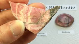 Crystal amp Mineral Education RHODOCHROSITE VS RHODONITE 💗 [upl. by Razaile]