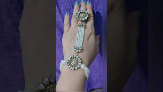 Ring Bracelet Diy 💍❤️✨ youtubeshorts creativetrendyart jwellerycraft pearlbracele beautiful [upl. by Ecneitap]