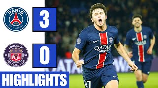 PSG vs Toulouse 30 Highlights  Joao Neves Goal  Beraldo Goal  Vitinha  Ligue 1 [upl. by Dedric]