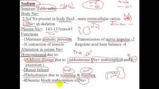 Biochemistry  drsameer  Minerals 2  Na K Cl Fe Cu Iodine Zink Manganese amp Others [upl. by Aihsa]