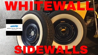 HOW TO CLEAN YOUR WHITEWALL SIDEWALLS FROM YELLOW TO BRIGHT WHITE [upl. by Sucramat]