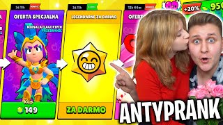 💖SPEŁNIAM WSZYSTKIE PRAGNIENIA mojej DZIEWCZYNY w BRAWL STARS NOWE SKINY i LEGENDA ANTY PRANK [upl. by Mikol]