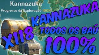 KANNAZUKA 100 TODOS OS BAÚ DE INAZUMA  Genshin Impact [upl. by Thais856]