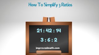 How To Simplify 3 Ratios  Math Help Videos  Teach Math  Learn Math  Math Resources [upl. by Adnilg350]