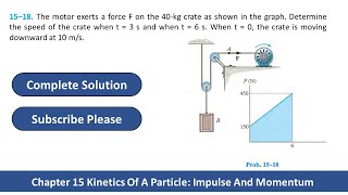 15–18 The motor exerts a force F on the 40kg crate as shown in the graph [upl. by Cohbert670]