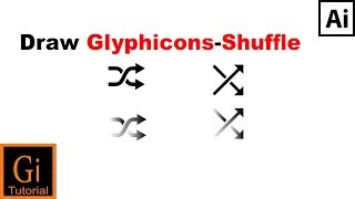 How to Draw GlyphiconsShuffle Using Grid in Illustrator [upl. by Adnilam]