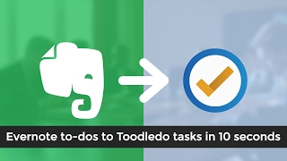 Evernote to Toodledo Integration  Todos [upl. by Dranyam]