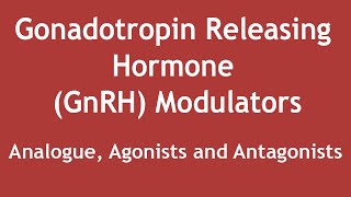 Gonadotropin Releasing Hormone GnRH Modulators  Analogue Agonists and Antagonists ENGLISH [upl. by Domeniga]