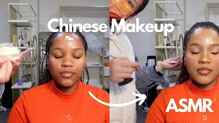 ASMR 💕✨CHINESE MAKEUP ARTIST DID MY MAKEUP  Black Woman ASMR  Makeup Therapy 💖 [upl. by Vine]