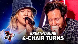 BREATHTAKING 4Chair Turn Blind Auditions on The Voice [upl. by Danzig]