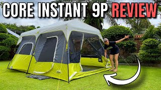 Core 9Person Instant Cabin Tent TESTS  REVIEW [upl. by Notsirb]