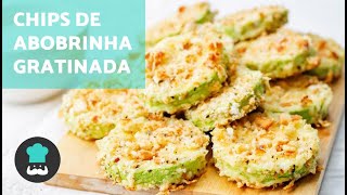 Abobrinha gratinada chips  EMPANADA COM QUEIJO  no forno [upl. by Adniram736]