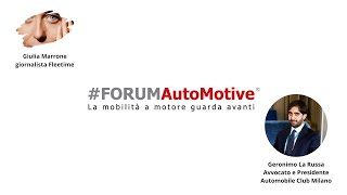 FORUMAutoMotive 2024 Intervista a Geronimo La Russa  Avvocato e Presidente Automobile Club Milano [upl. by Edmonda137]