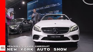 2019 Mercedes CClass Cabriolet At New York Auto Show [upl. by Uhej]