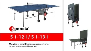 Sponeta S 112 i  S 113 i  Montageanleitung Tischtennistisch  Instructions for assembly and use [upl. by Ecerahc]