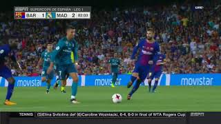 UNBELIEVABLE Cristiano Ronaldo Shoves Referee RED CARD FCB RM 12 [upl. by Olinde]