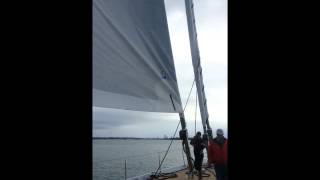 Rolling the staysail on SY Encore [upl. by Alejandra]