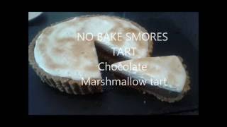 NO BAKE SMORES PIE TART  Chocolate Marshmallow tart recipe video [upl. by Enneira]