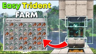 Easy Trident Farm in Minecraft 120 Tutorials [upl. by Neelon]