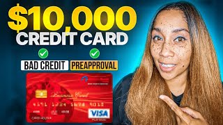 10000 Credit Card With Bad Credit Approved Soft Pull Preapproval✅ [upl. by Jakob526]