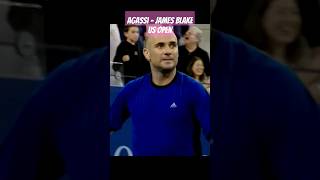 Agassi  James Blake Amazing Point Us Open [upl. by Asik271]